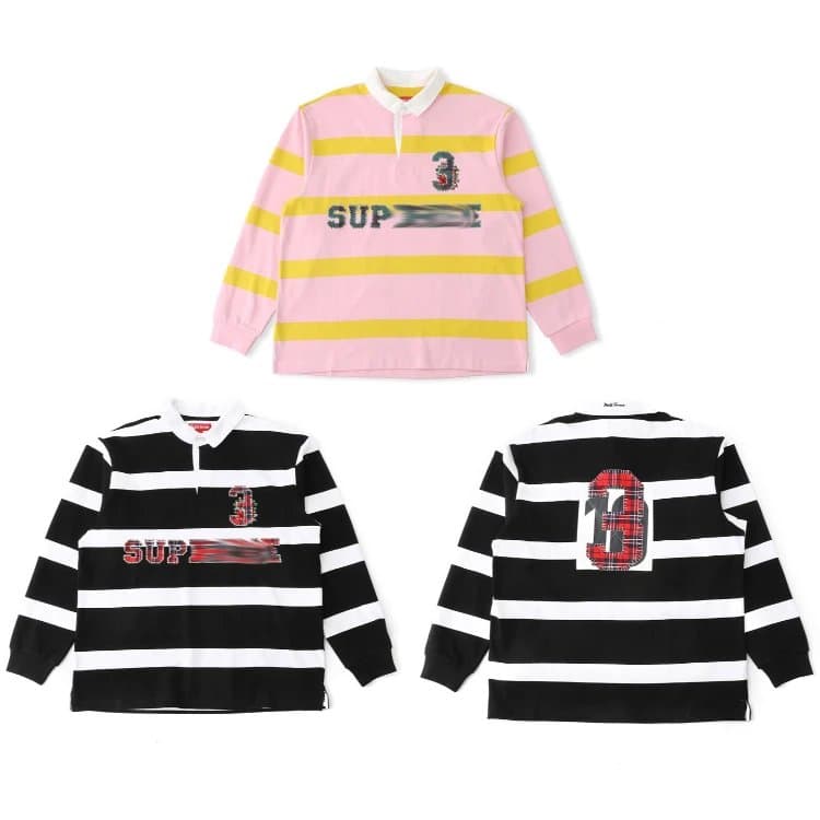 Supreme Rugby Stripe Long-Sleeve Shirt [2 styles]